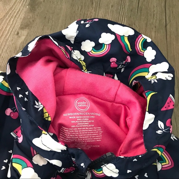 Wonder Nation Newborn Rain Jacket - Picture 3 of 4